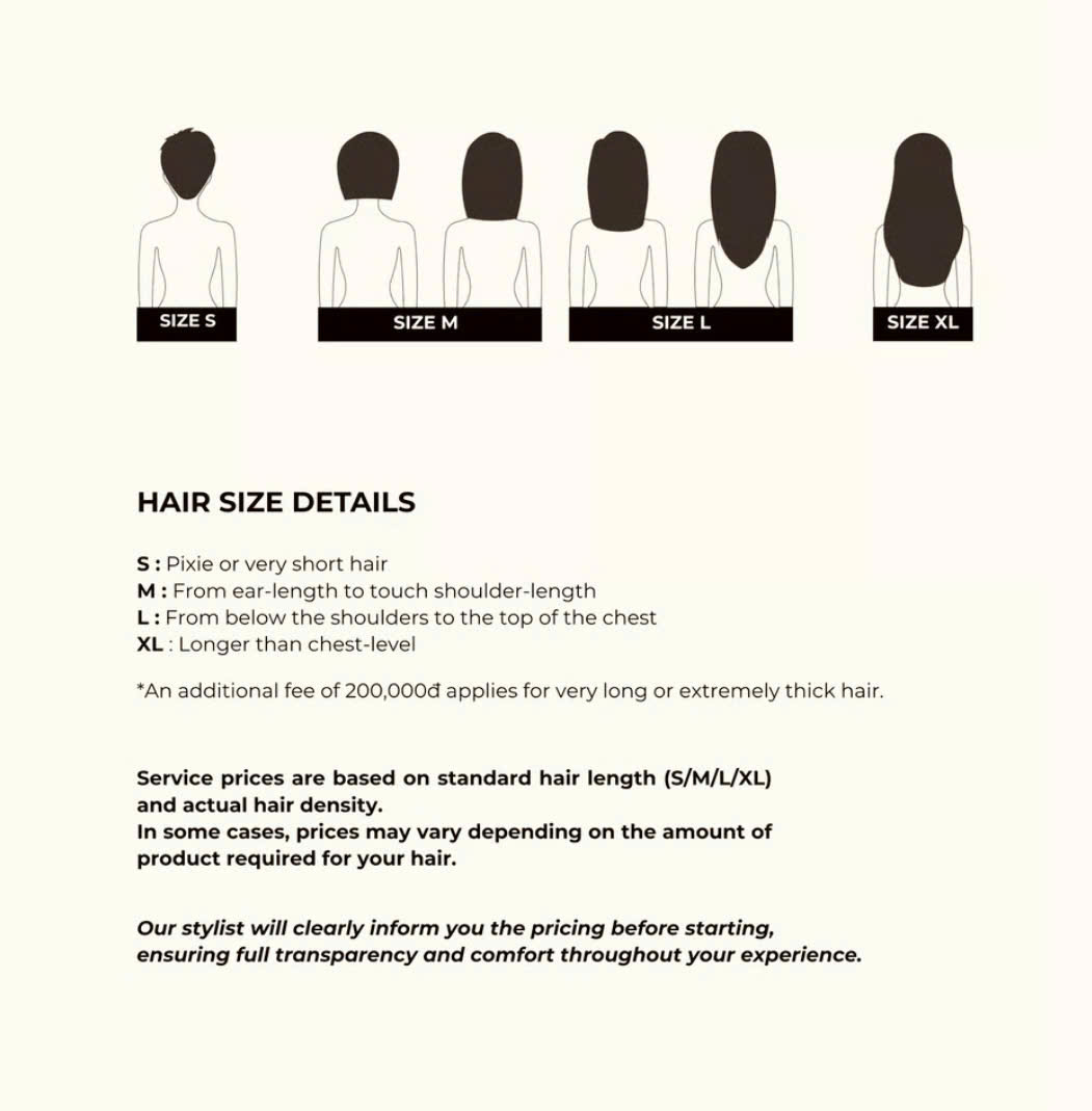 Size chart (English)
